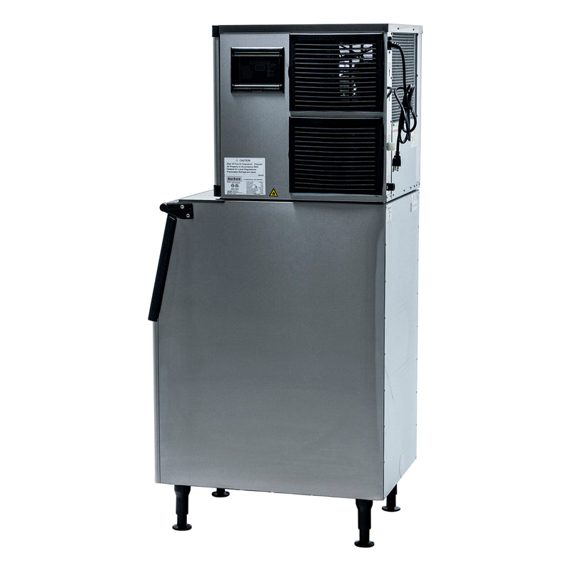 Norpole Freestanding Commercial Ice Maker in Stainless Steel with Bin (350 lbs.)