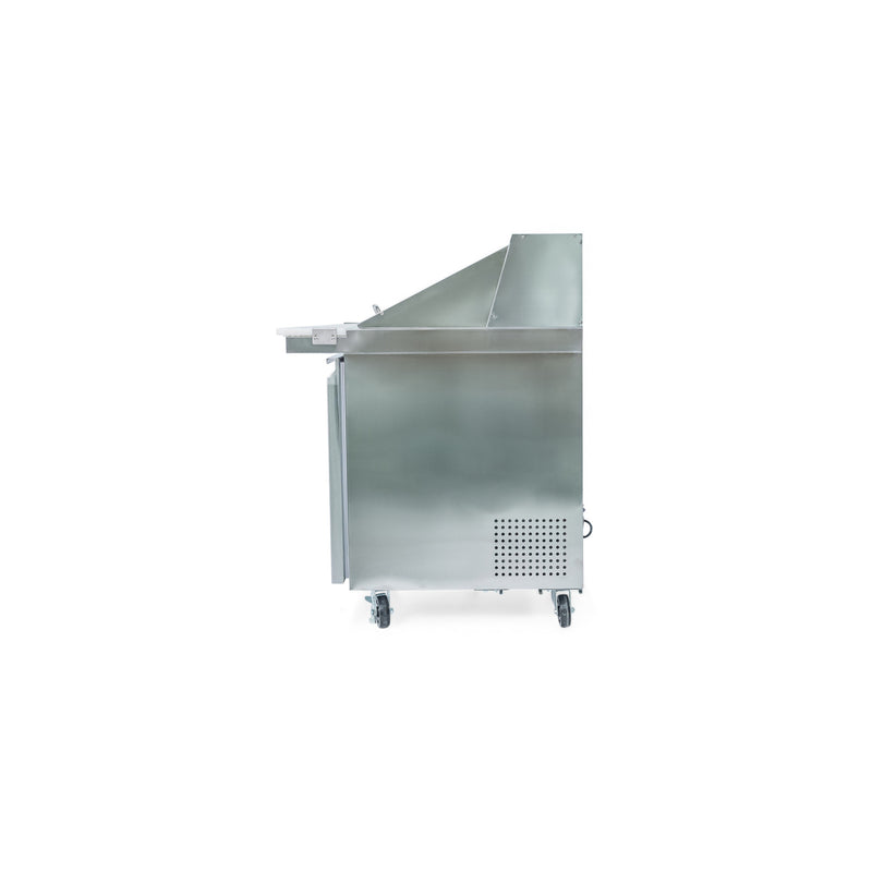 Norpole Single Door Mega Top Prep Table Commercial Refrigerator in Stainless Steel (6 cu. ft.)