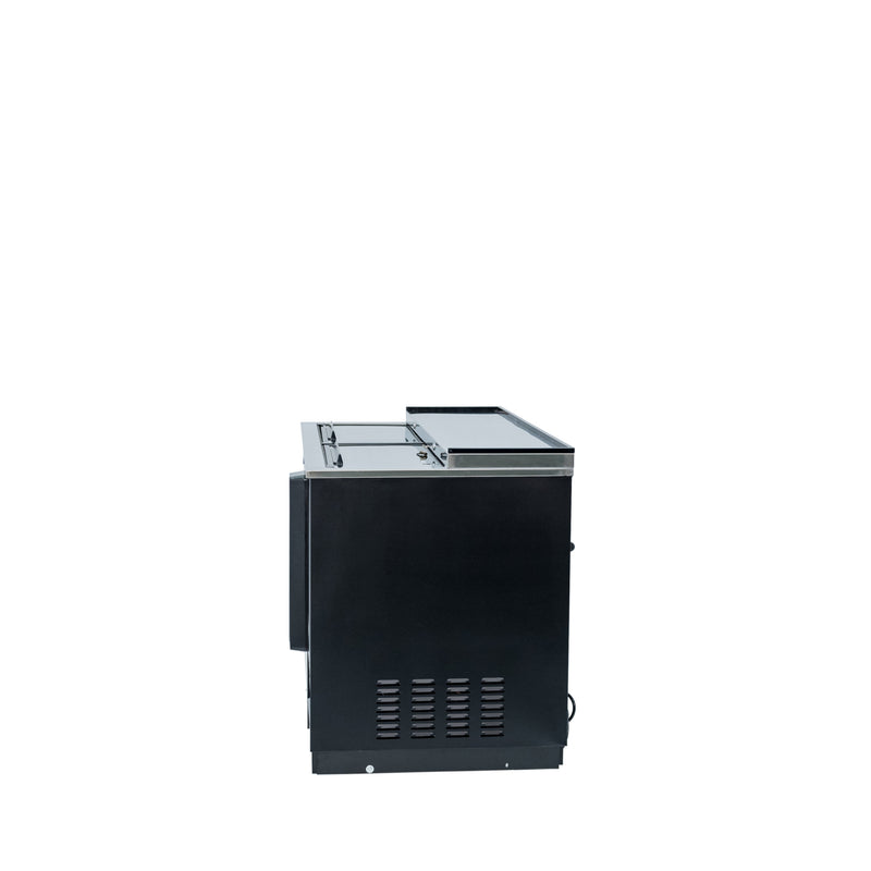 Norpole Beverage Cooler Refrigerator with Sliding Door in Black (50 in. W 16 cu. ft.)