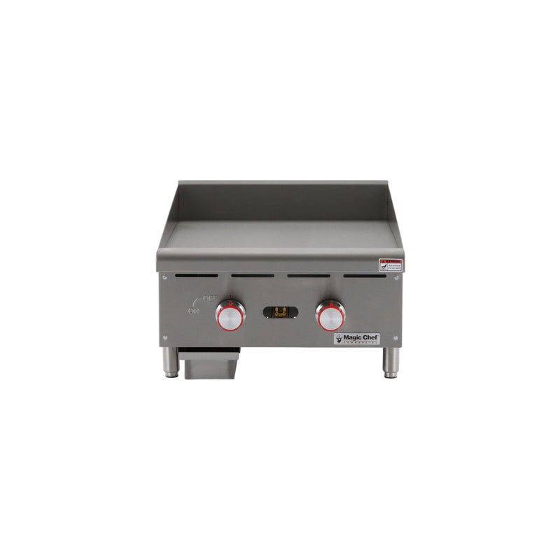 Magic Chef Natural Gas Manual Countertop Griddle in Stainless Steel (24 in.)