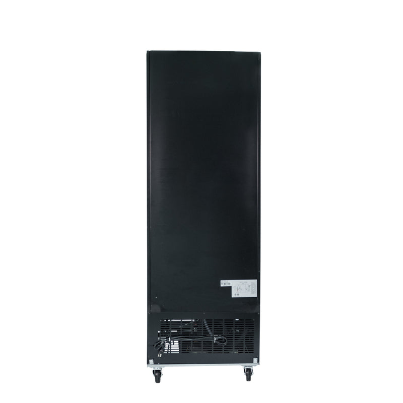 Norpole Single Swing Glass Door Refrigerator in Black (28 in. W 23 cu. ft.)