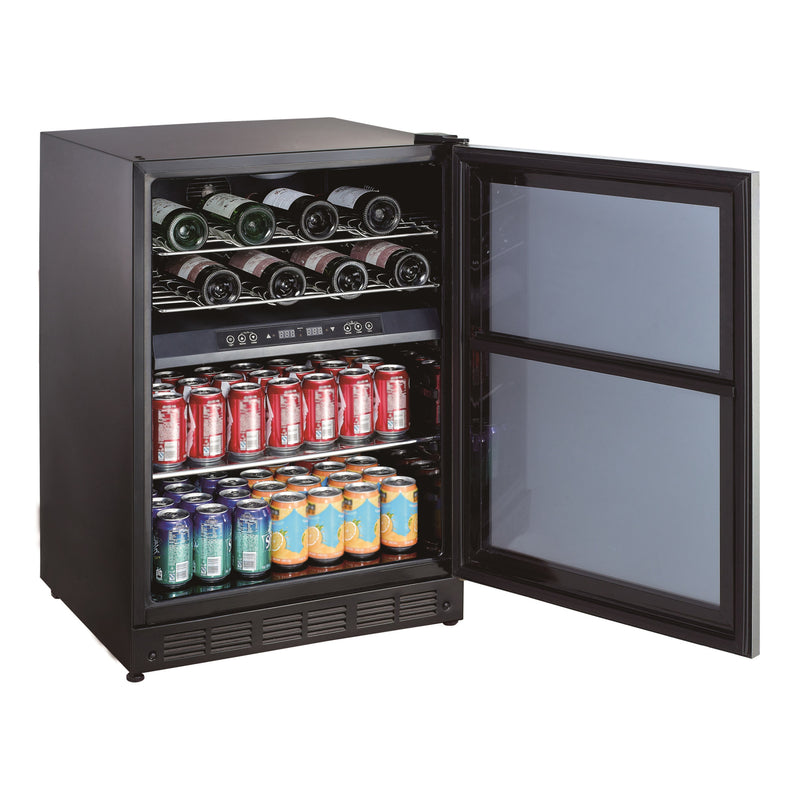 Magic Chef 44 Bottle/140 Can Dual Zone Wine and Beverage in Stainless Steel