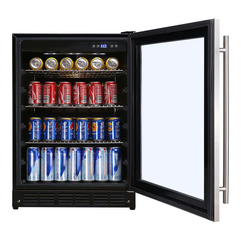 Magic Chef Beverage 154 () Can Beverage Cooler Stainless Steel (12 oz.)