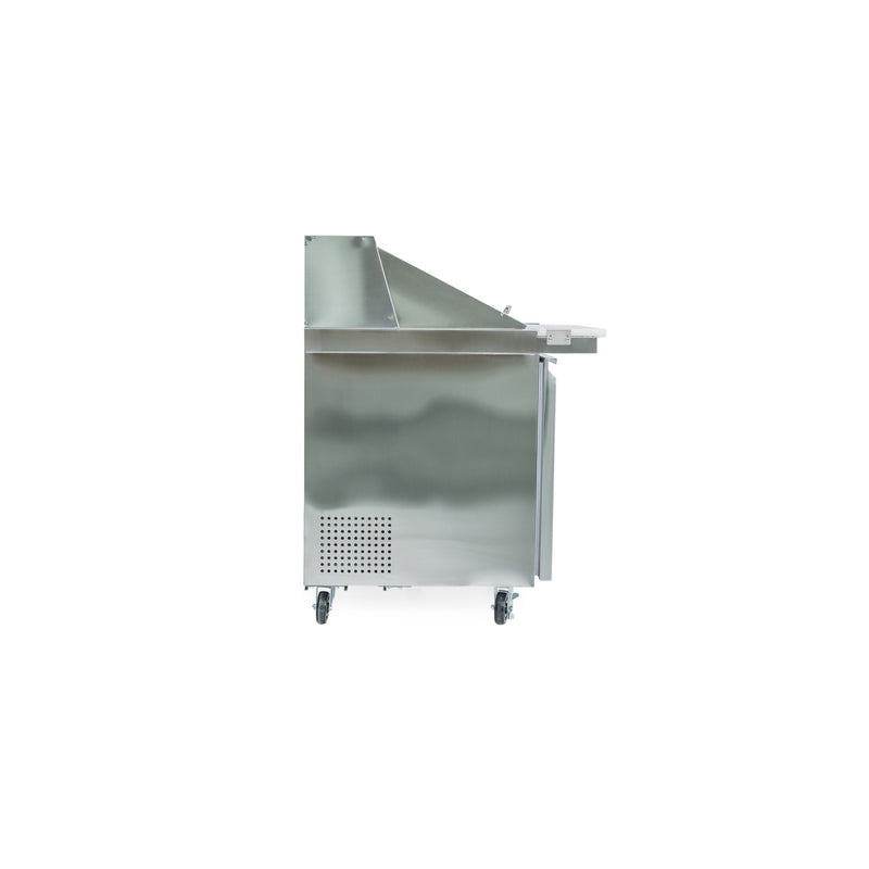 Norpole Single Door Mega Top Prep Table Commercial Refrigerator in Stainless Steel (6 cu. ft.)