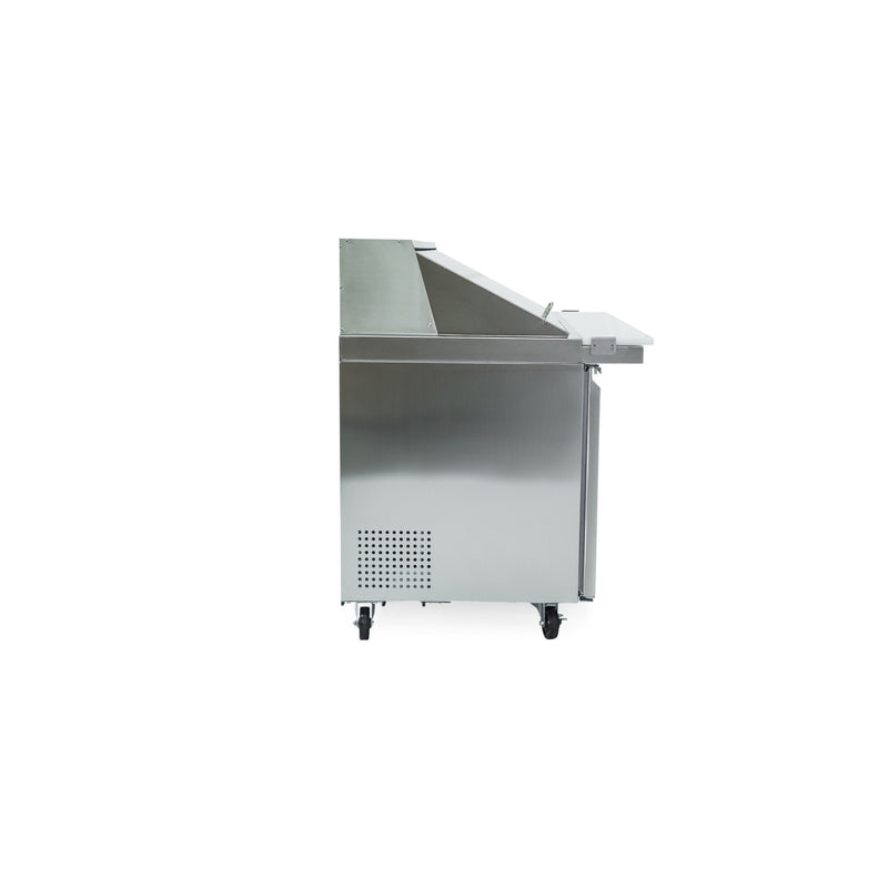 Norpole 2-Door Mega Top Prep Table Commercial Refrigerator in Stainless Steel (60 in. W 15 cu. ft.)