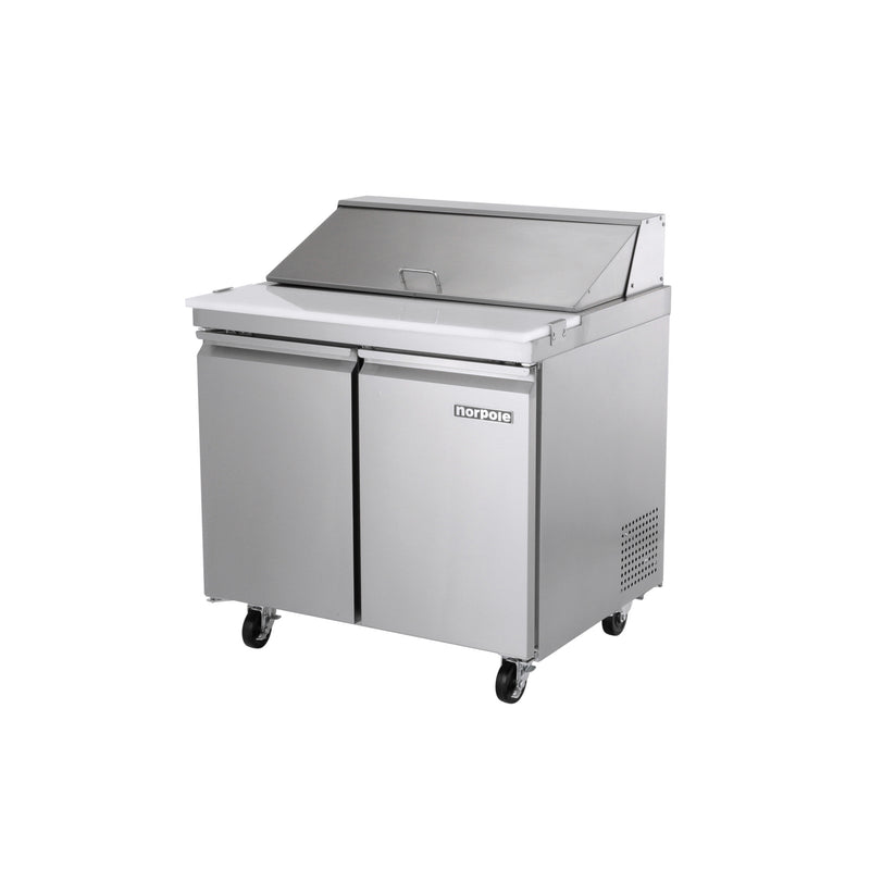 Norpole Sandwich/Salad Prep Table Freezerless Refrigerator in Stainless Steel (7.6 cu. ft.)