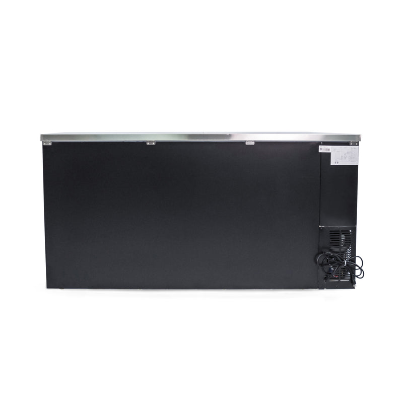 Norpole 3-Door Under Bar Refrigerator in. Black (72 in. 20 cu. ft.)