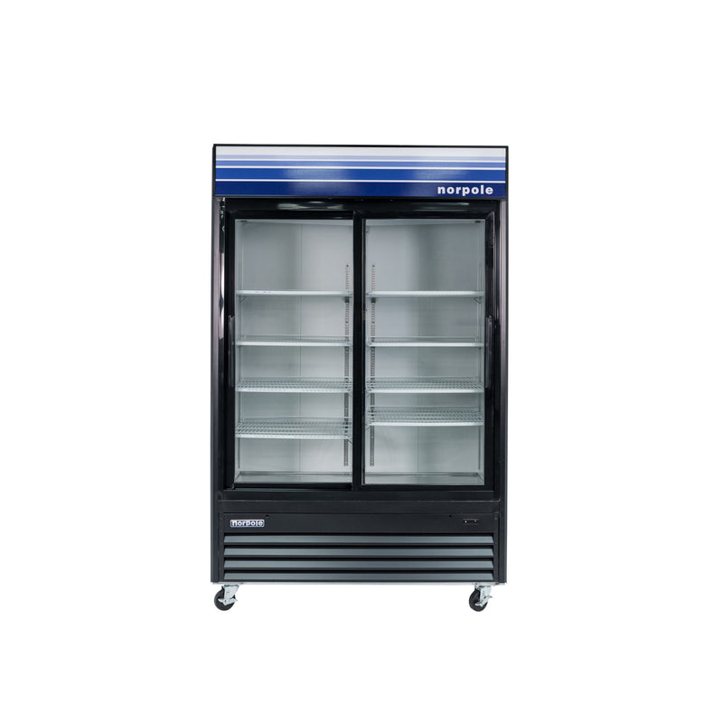 Norpole 2-Sliding Glass Door Refrigerator in Black (45 cu. ft.)