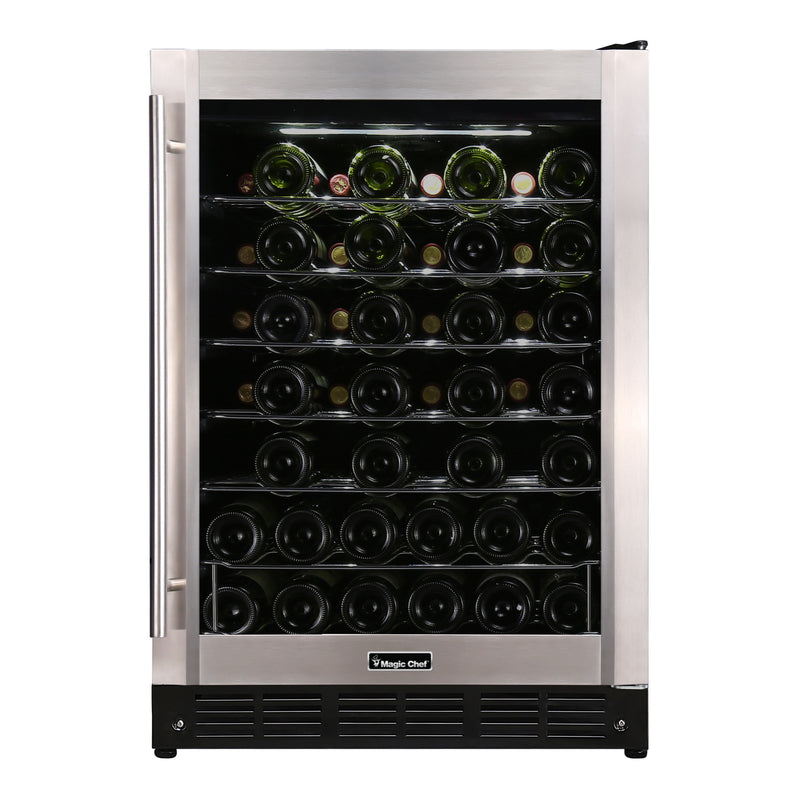 Magic Chef 50-Bottle Wine Cooler in Stainless Steel