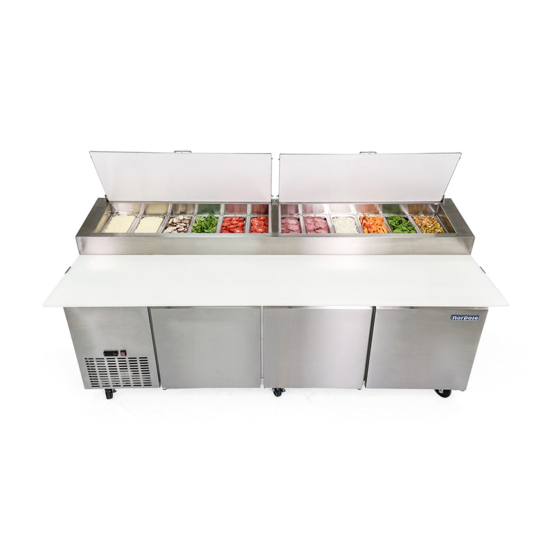 Norpole Pizza Prep Refrigerator in Stainless Steel (24 cu. ft.)