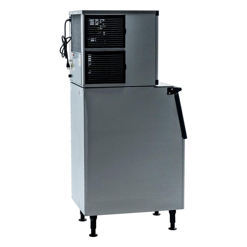Norpole Freestanding Commercial Ice Maker in Stainless Steel with Bin (350 lbs.)