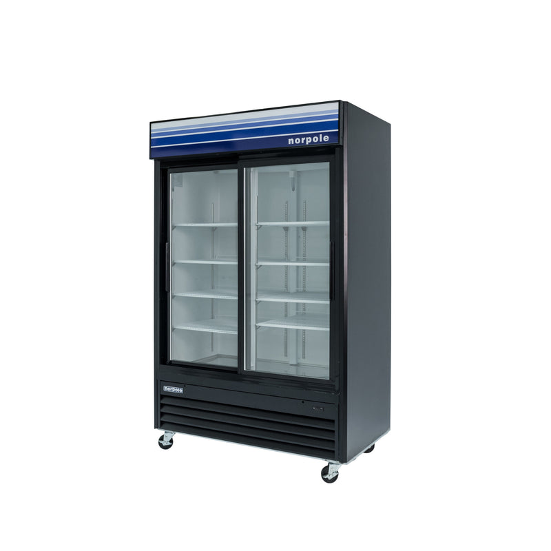 Norpole 2-Sliding Glass Door Refrigerator in Black (45 cu. ft.)