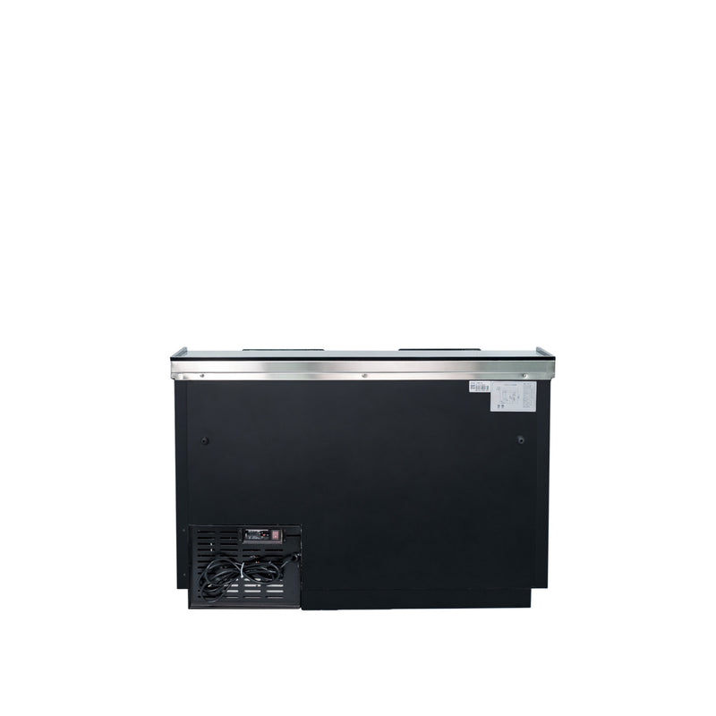 Norpole Beverage Cooler Refrigerator with Sliding Door in Black (50 in. W 16 cu. ft.)