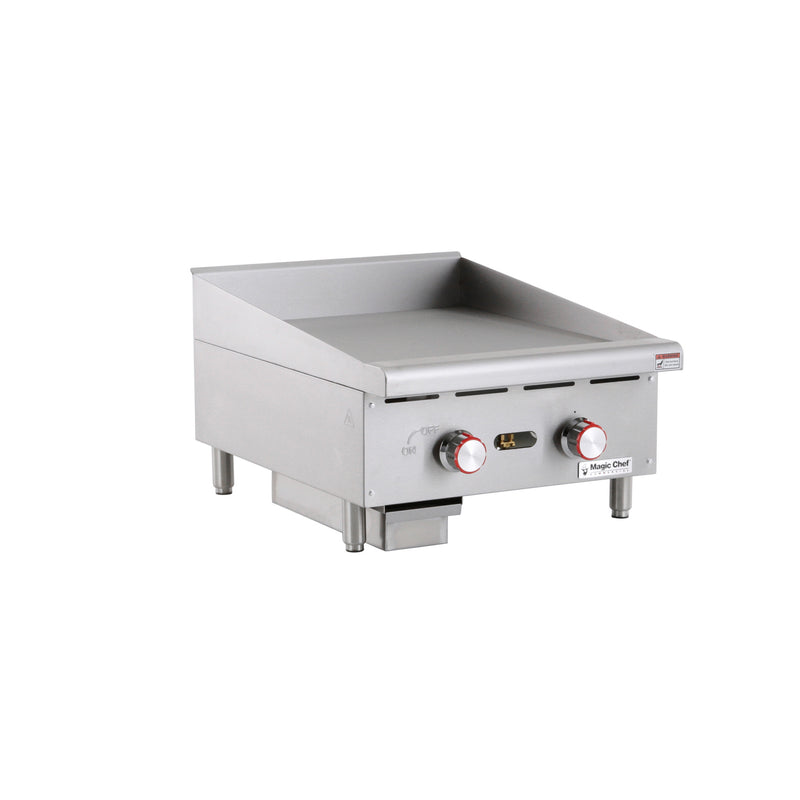 Magic Chef Natural Gas Manual Countertop Griddle in Stainless Steel (24 in.)
