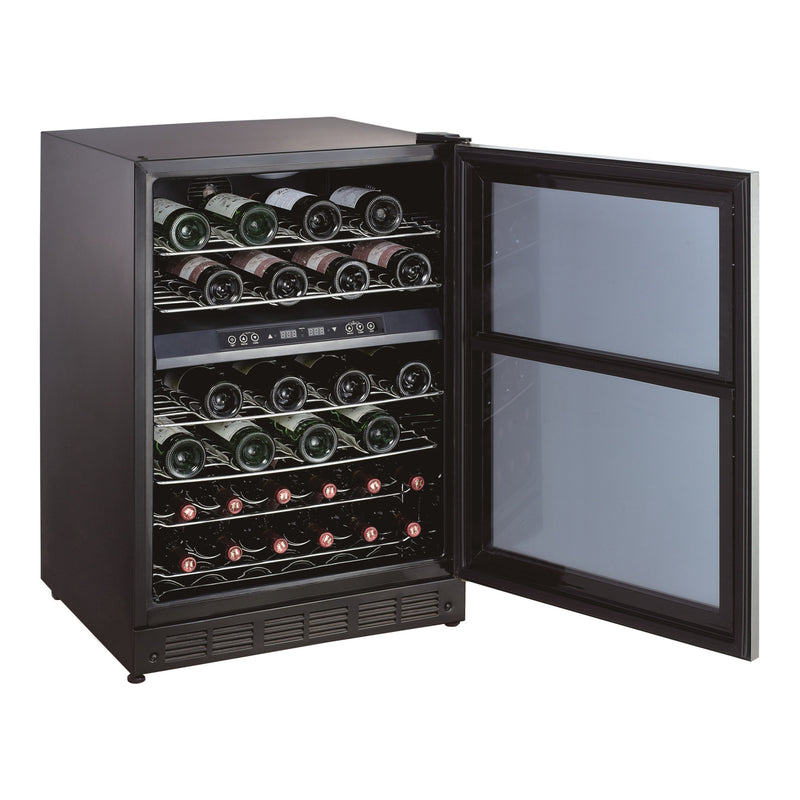 Magic Chef 44 Bottle/140 Can Dual Zone Wine and Beverage in Stainless Steel
