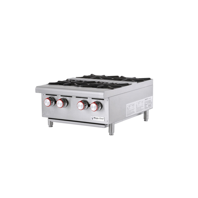 Magic Chef 4-Burner Countertop Gas Hotplate in Stainless Steel (24 in.)