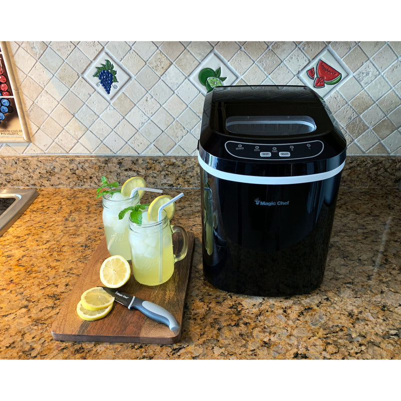 Magic Chef Portable Countertop Ice Maker in Black (27 lb.)