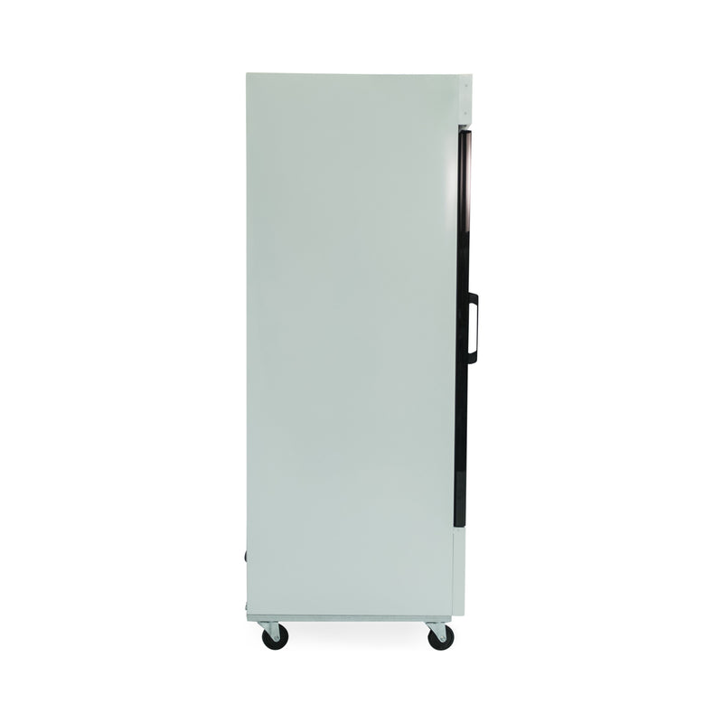 Norpole Single Swing Glass Door Commercial Refrigerator in White (28 in. W 23 cu. ft.)