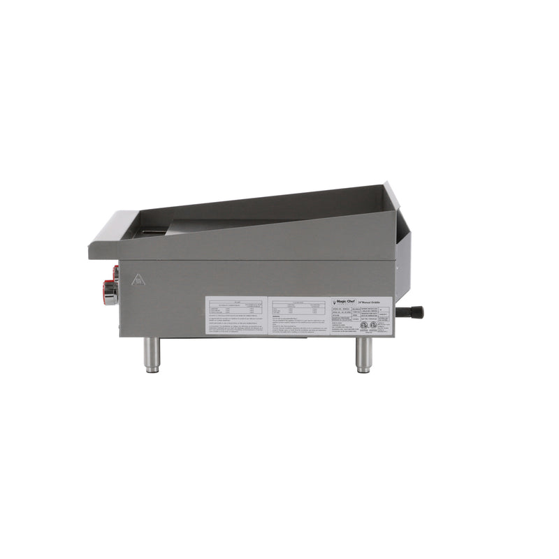 Magic Chef Natural Gas Manual Countertop Griddle in Stainless Steel (24 in.)