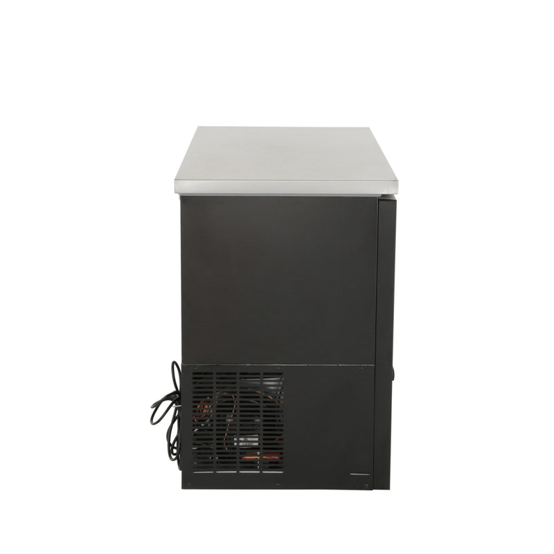 Norpole 2-Door Under Bar Commercial Specialty Refrigerator in Black (12 cu. ft.)