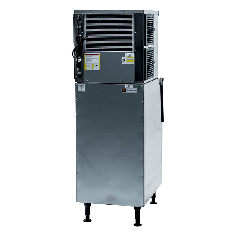 Norpole Freestanding Commercial Ice Maker in Stainless Steel with Bin (350 lbs.)