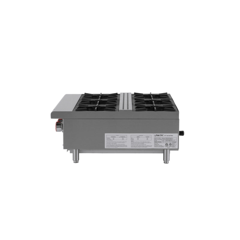 36 in Natural Gas Commercial Counter Hot Plate Range in Stainless Steel