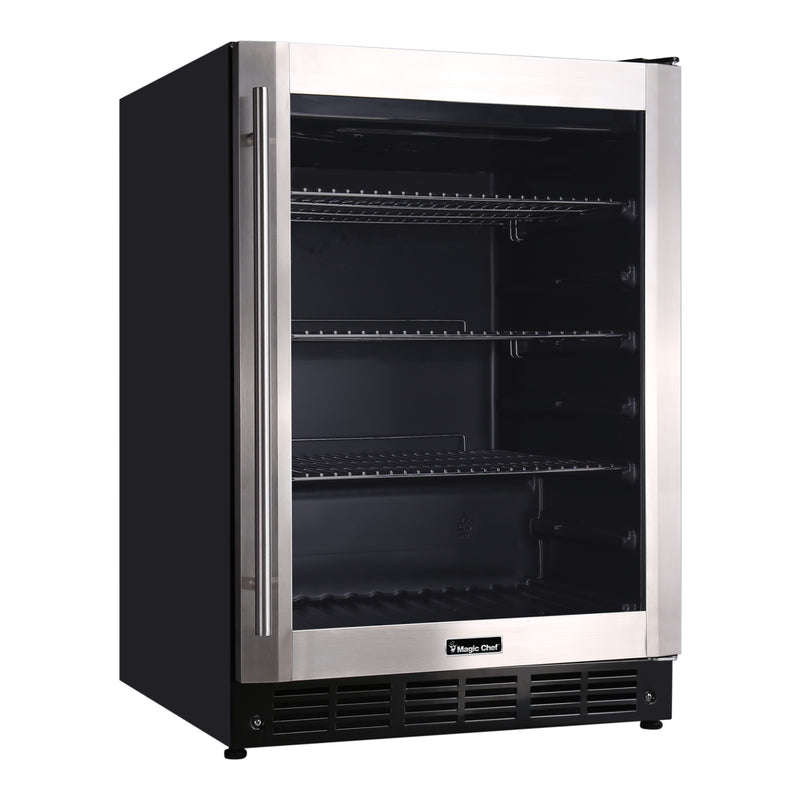 Magic Chef Beverage 154 () Can Beverage Cooler Stainless Steel (12 oz.)