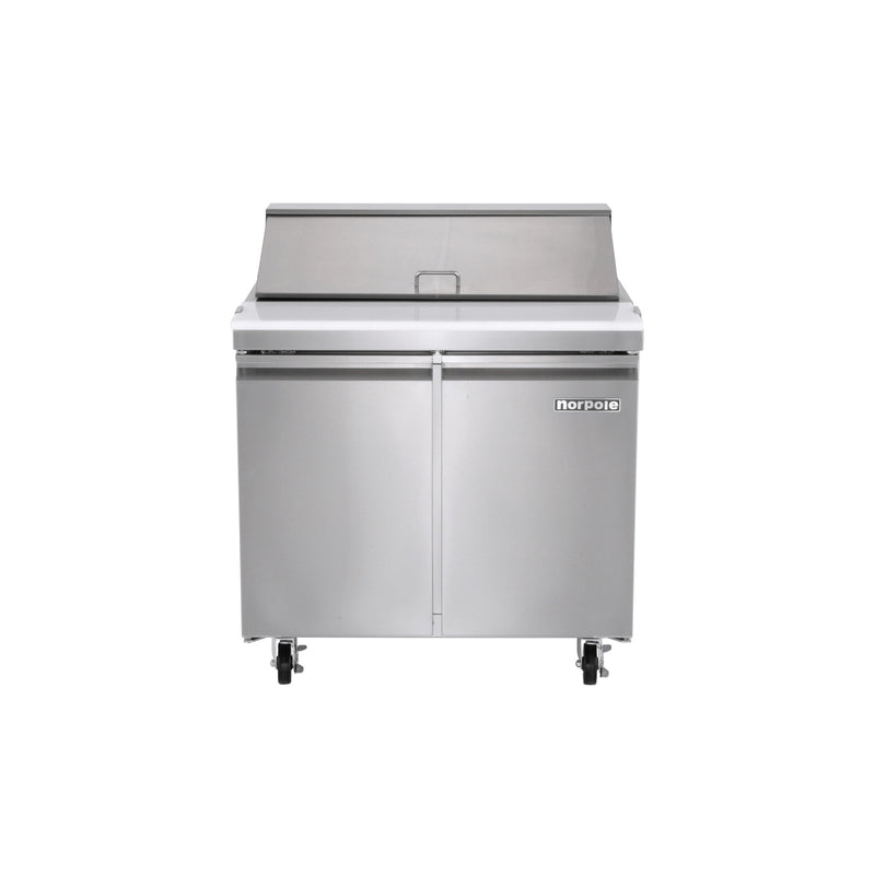 Norpole Sandwich/Salad Prep Table Freezerless Refrigerator in Stainless Steel (7.6 cu. ft.)