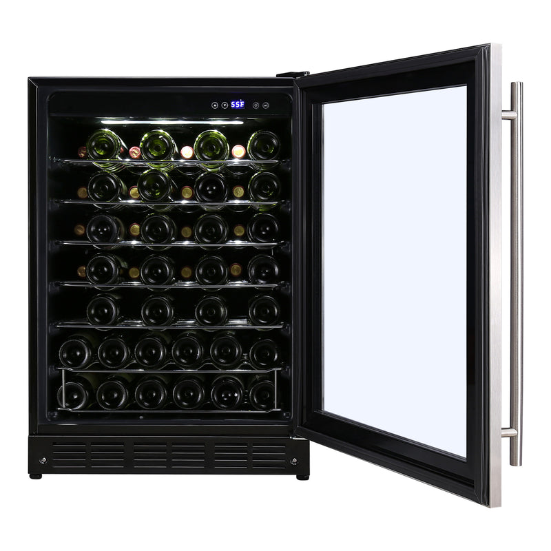 Magic Chef 50-Bottle Wine Cooler in Stainless Steel