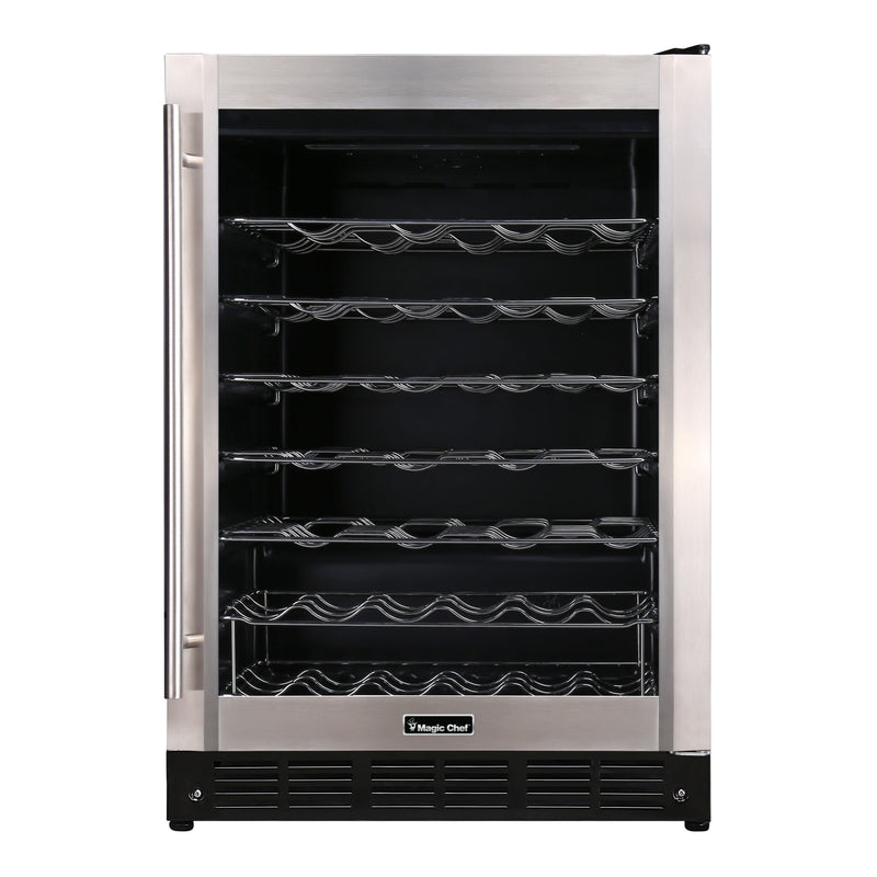 Magic Chef 50-Bottle Wine Cooler in Stainless Steel