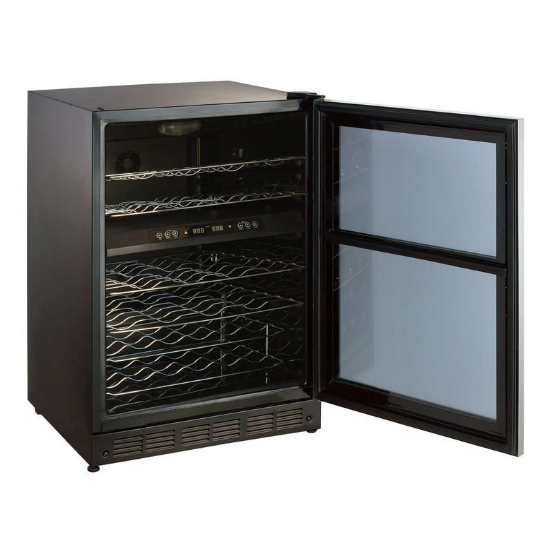 Magic Chef 44 Bottle/140 Can Dual Zone Wine and Beverage in Stainless Steel
