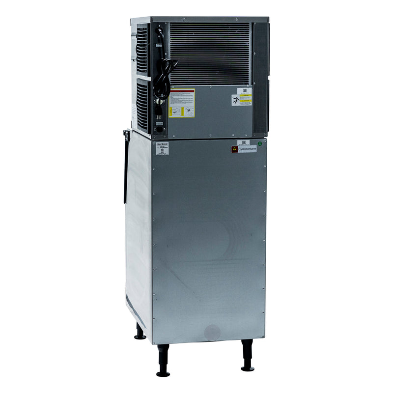 Norpole Freestanding Commercial Ice Maker in Stainless Steel with Bin (350 lbs.)