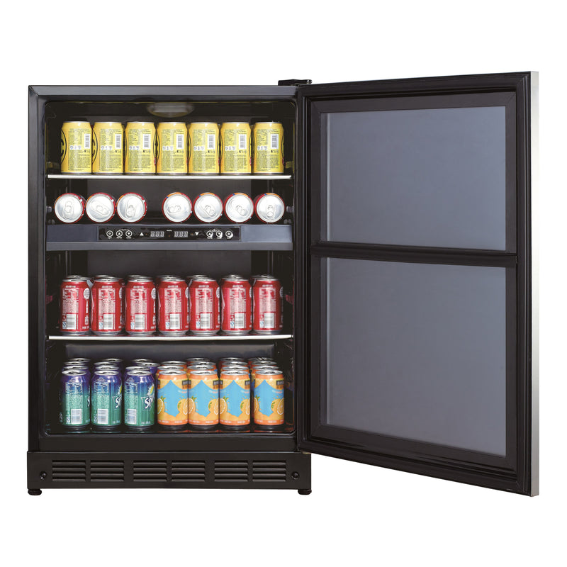 Magic Chef 44 Bottle/140 Can Dual Zone Wine and Beverage in Stainless Steel