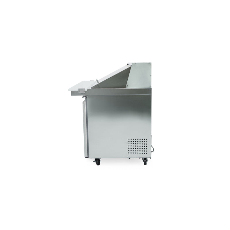 Norpole 2-Door Mega Top Prep Table Commercial Refrigerator in Stainless Steel (60 in. W 15 cu. ft.)