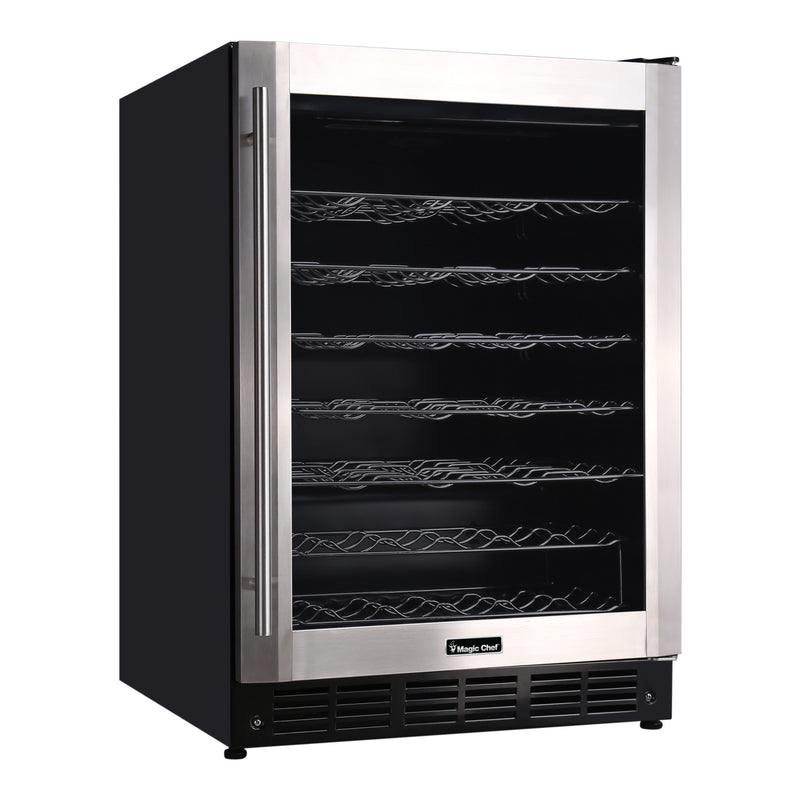 Magic Chef 50-Bottle Wine Cooler in Stainless Steel