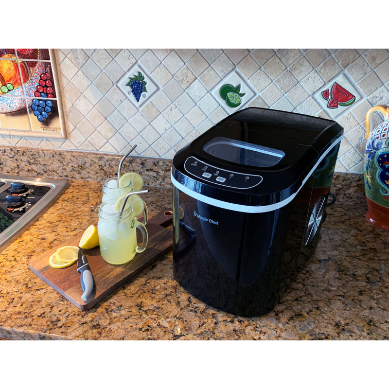 Magic Chef Portable Countertop Ice Maker in Black (27 lb.)