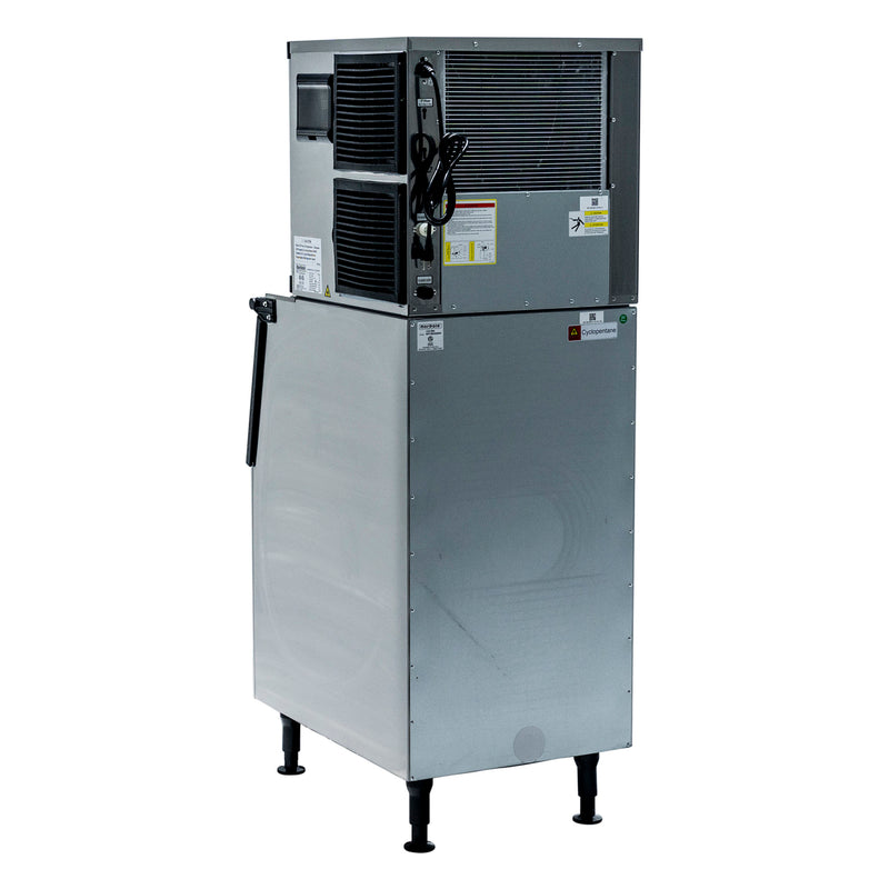 Norpole Freestanding Commercial Ice Maker in Stainless Steel with Bin (350 lbs.)