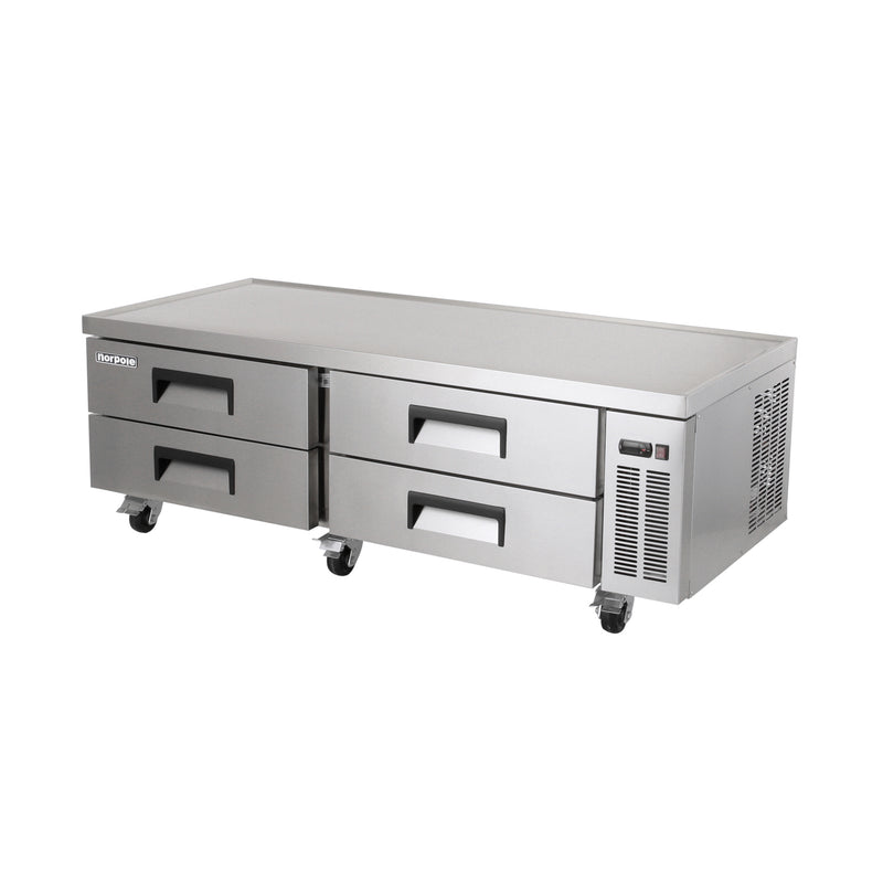 Norpole 4-Drawer Chef Base Commercial Refrigerator in Stainless Steel (72 in. W 16 cu. ft.)