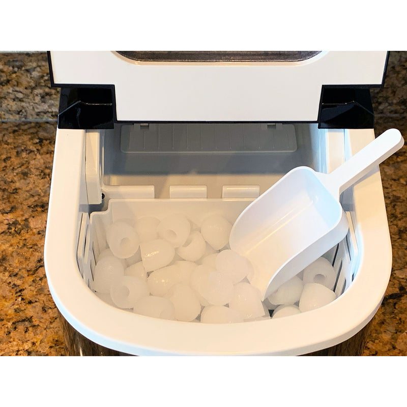 Magic Chef Portable Countertop Ice Maker in Silver (27 lb.)