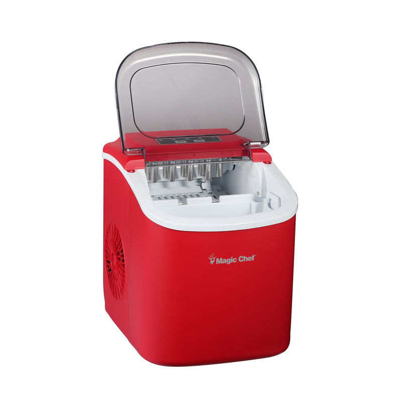 Magic Chef Portable Countertop Ice Maker in Red (27 lb.)