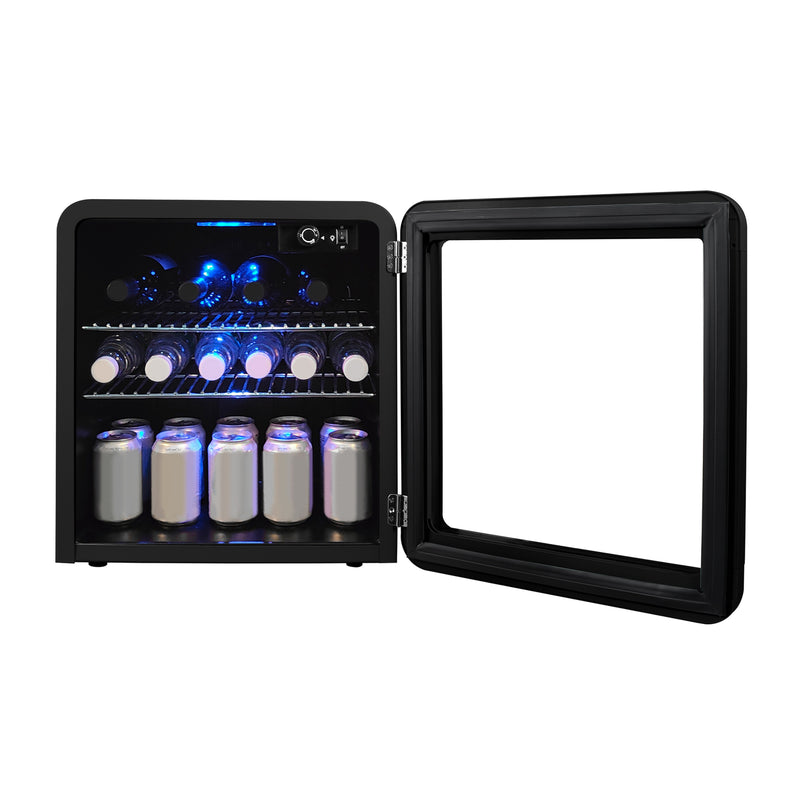 Magic Chef Retro Mini Beverage Cooler in Black (1.7 cu. ft.)