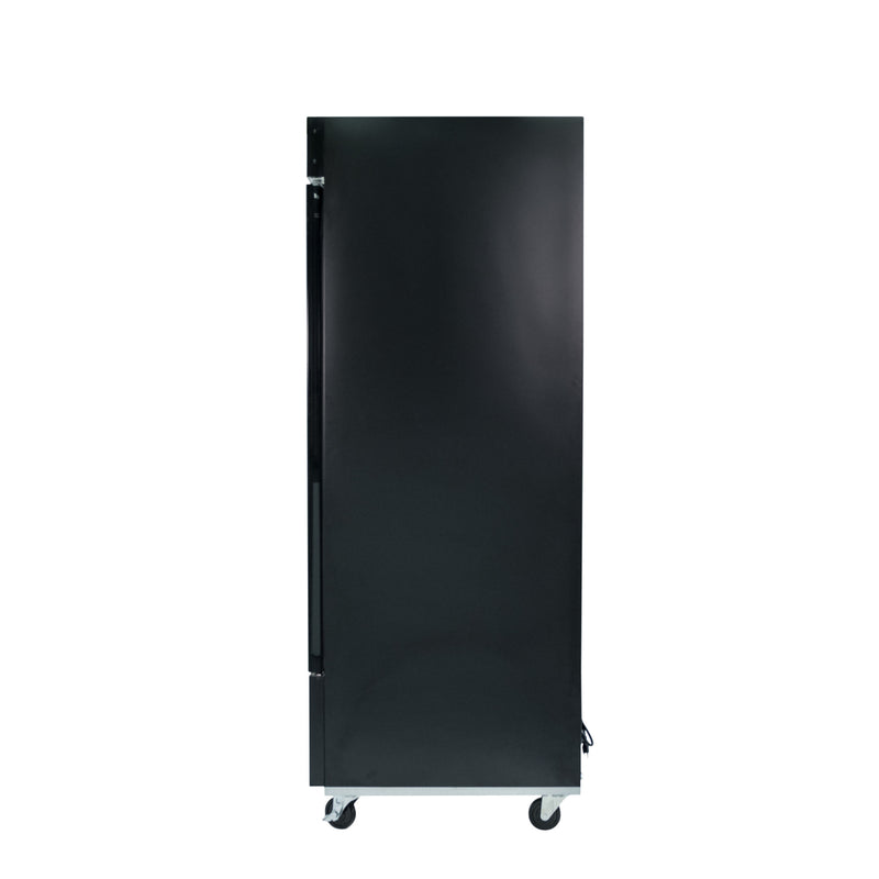 Norpole Single Swing Glass Door Refrigerator in Black (28 in. W 23 cu. ft.)
