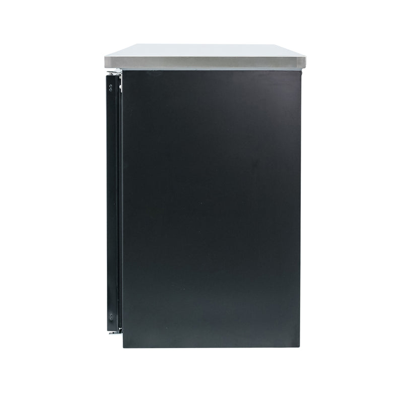 Norpole 2-Glass Door Under Bar Refrigerator, Black (16 cu. ft.)