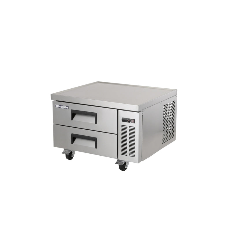 Norpole Chef Base Commercial Specialty Refrigerator in Stainless Steel (36 in. W 6.5 cu. ft.)