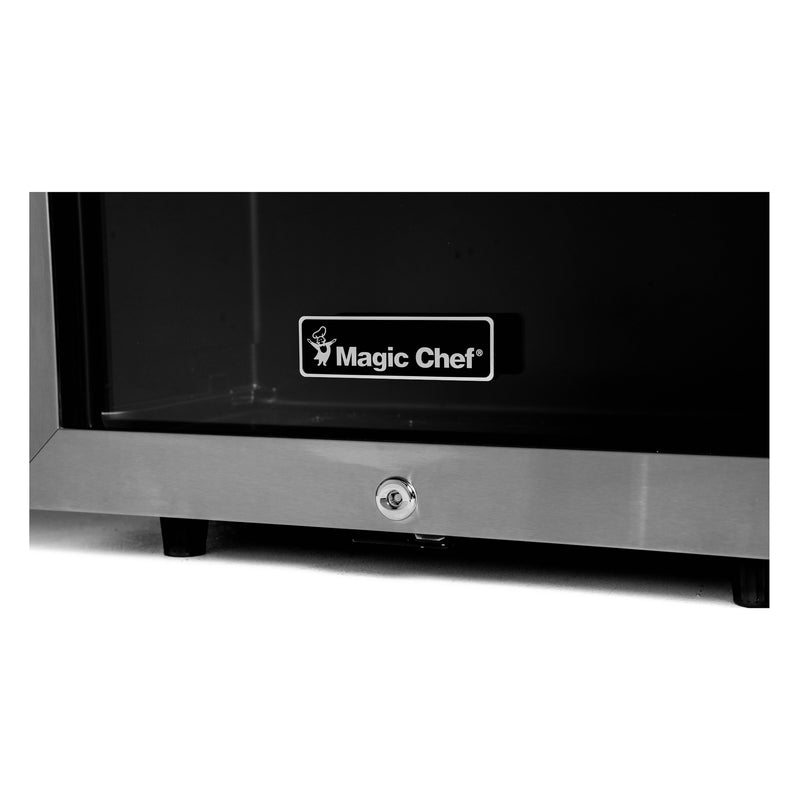 Magic Chef 18.9 in W. Single Zone 83 Can Beverage Cooler in Stainless Steel