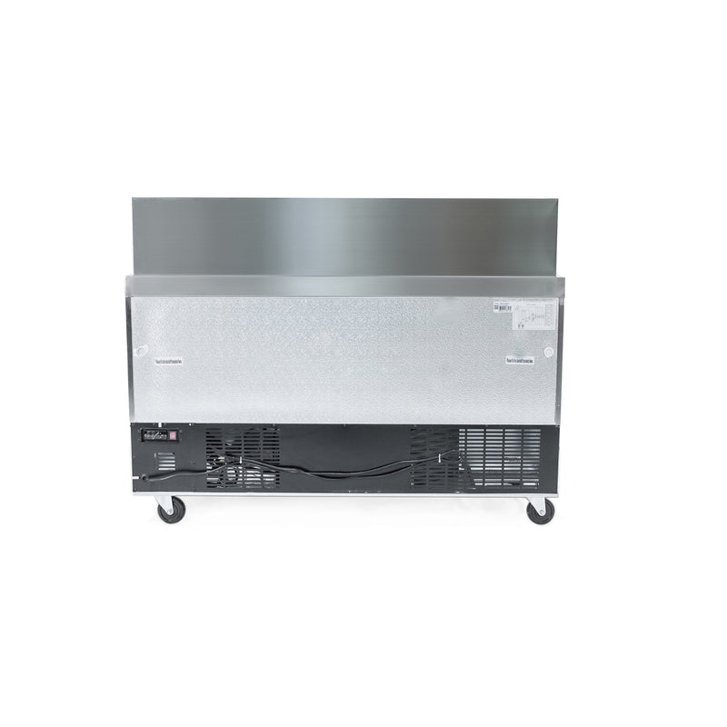 Norpole 2-Door Mega Top Prep Table Commercial Refrigerator in Stainless Steel (60 in. W 15 cu. ft.)