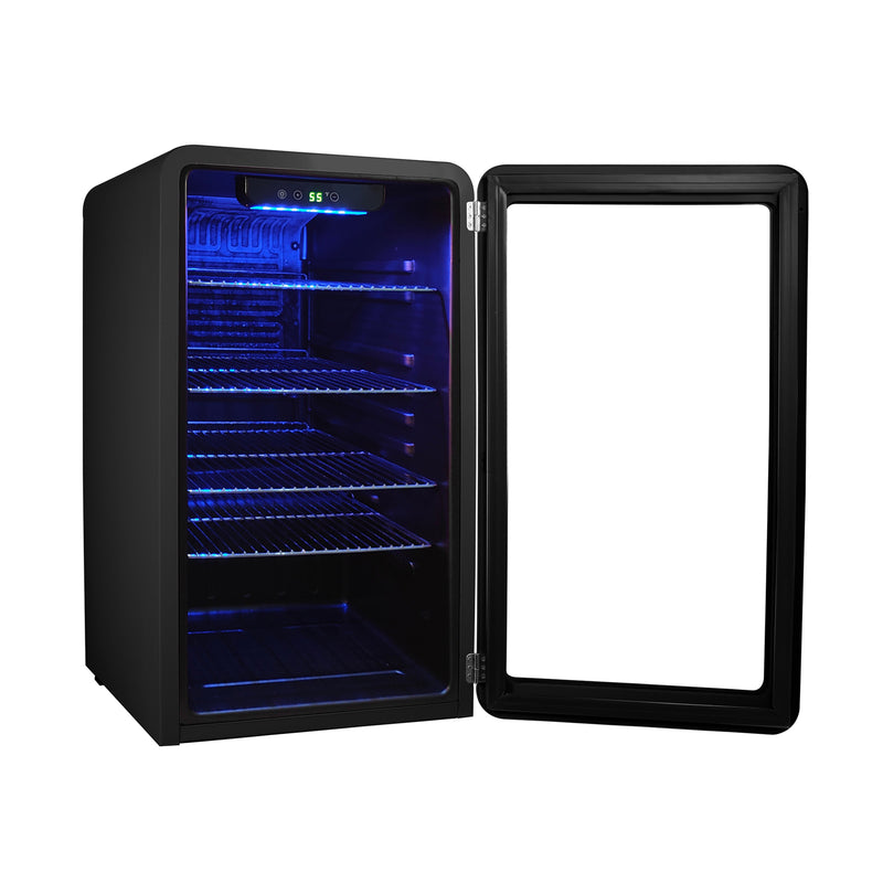 Magic Chef Retro Beverage Cooler in Black (3.4 cu. ft.)