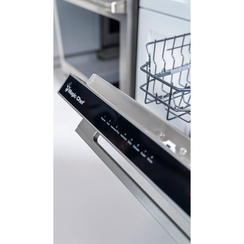 Magic Chef 24 in Stainless Steel Top Control Built-In Tall Tub Dishwasher with Stainless Steel Tub