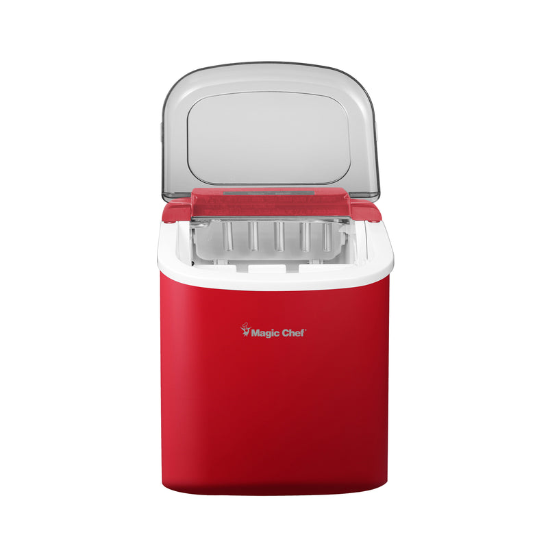 Magic Chef Portable Countertop Ice Maker in Red (27 lb.)
