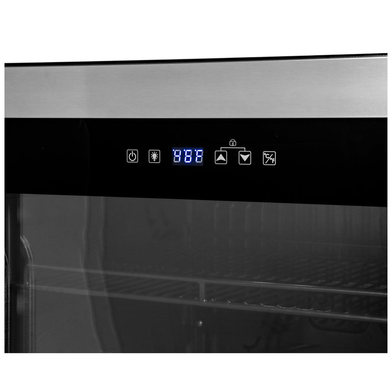 Magic Chef 18.9 in W. Single Zone 58 Can Beverage Cooler in Stainless Steel